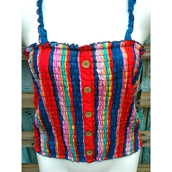 Nwt [Liberty Love] Colorful Crop Top - Picture 2 of 3
